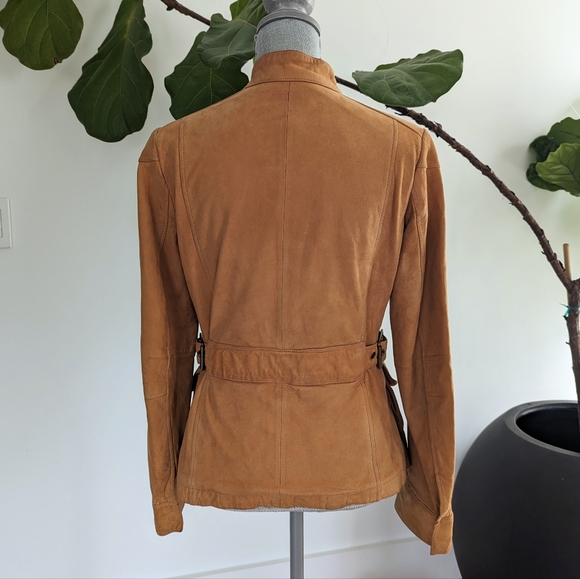 90's Banana Republic Tan Leather Jacket - Picture 4 of 7